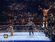 Rocky Maivia battles a jobber...